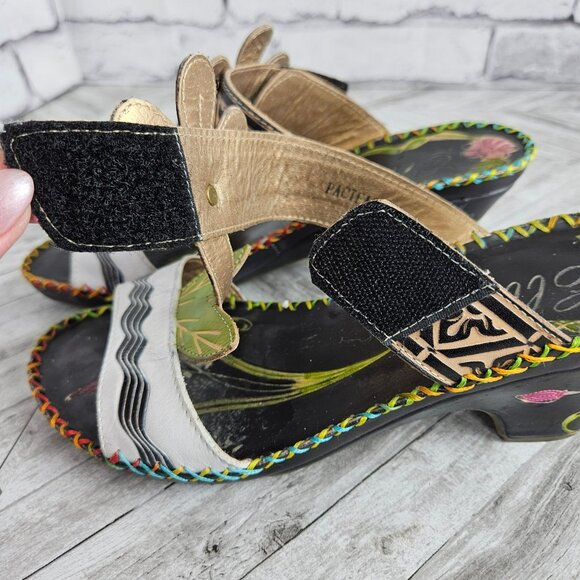 Elite By Corkys Flower Colorful Woven Strap Wedge Heel Sandals Womens 7 - Picture 14 of 16